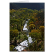 Zion Nationalpark-Tal-Tal-Ströme Grußkarte
