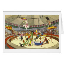 Zirkus der Hunde Grußkarte