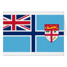 Zivile Luft-Fahne von Fidschi, ethnische Flagge Grußkarte