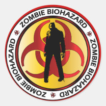 Zombie-Biogefährdung-Abfall Aufkleber