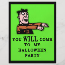 Zombie-Halloween-Party-Einladungen Flyerdesign