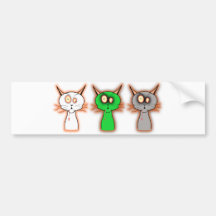 Zombie-Katzen! Auto Sticker