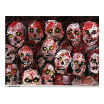 Zombie-Kunst-Postkarte