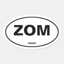 Zombie-Oval-Aufkleber