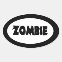 Zombie Ovale Aufkleber