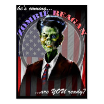 Zombie-Reagan-Postkarte