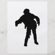 Zombie-schwarze Silhouette Personalisierte Flyer