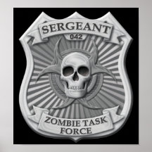 Zombie-Task Force - Sergeant Badge Plakatdrucke