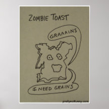 Zombie-Toast Plakatdrucke