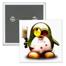 Zombie Tux (Linux Tux) Button