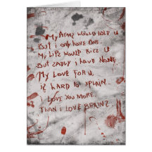 Zombie-Valentinstag Karten