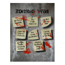 Zombie-Wand Postkarte