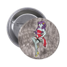 Zombiepinup-Rollen-Mädchen Buttons