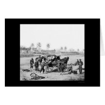 Zouave Krankenwagen-Crew 1863 Karte