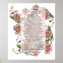 Zu einem wilden Rosen-Gedicht Plakat