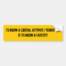 Zu einen liberalen Aktivisten/einen Demokraten zu  Auto Sticker