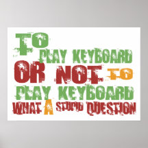 Zu Tastatur spielen Plakatdruck