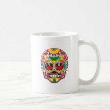Zuckerschädel sugar skull kaffee haferl