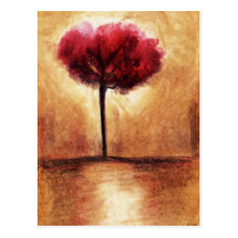 Zuckerwatte-Baum-(rote) Postkarten