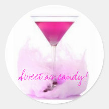 Zuckerwatte cosmo runde sticker