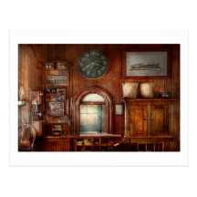 Zug - Büro - das Kartenabnehmerfenster Postkarte