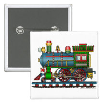 Zug-Dampf-Motor Choo Choo Stifte Anstecknadelbuttons