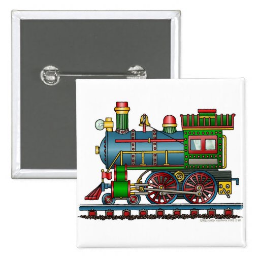 Zug-Dampf-Motor Choo Choo Stifte Anstecknadelbuttons