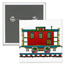 Zug-Kombüsen-Auto-Eisenbahn-Stifte Buttons