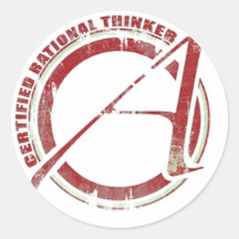 Zugelassener rationaler Denker Runder Sticker