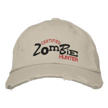 Zugelassener ZOMBIE Jäger-Halloween-Stickerei-Hut Bestickte Baseballmütze