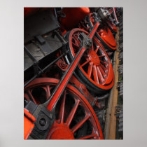 Zugschienen auf Bahnen poster