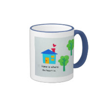 Zuhause ist, wo das Herz ist Kaffee Tasse