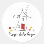 Zuhause-süßes Zuhause/Hogar Dulce Hogar Runder Aufkleber