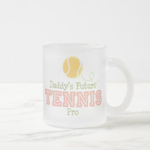 Zukünftiger das Tennis-Probecher des Vatis Kaffeetassen