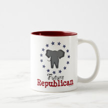 Zukünftiger republikanischer Elefant-Becher Kaffee Tasse