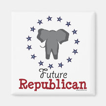 Zukünftiger republikanischer Elefant-Magnet Kühlschrankmagnete