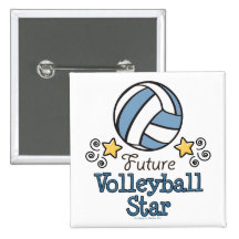 Zukünftiger Volleyball-Stern-Knopf Button