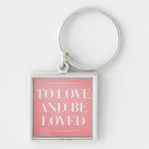 Zur Liebe und seien Sie geliebtes Keychain Schlüsselband