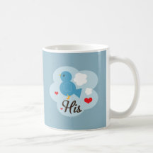Zusammenbringen seines Liebe-Vogel-Bechers Kaffeetasse