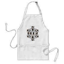 zwei Bienen mit Klee trans1 Schürze