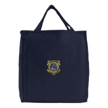 Zwei Bulldoggen-Marke gestickte Logo-Tasche