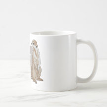 zwei Erdmännchen mit Schatten Tasse