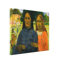 Zwei Frauen - Paul Gauguin Leinwanddrucke
