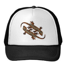 zwei geckos retromützen
