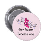 Zwei Herzen, die T-Shirts und Geschenke Wedding si Button