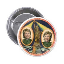 Zwei Hillarys Knopf Anstecknadelbutton