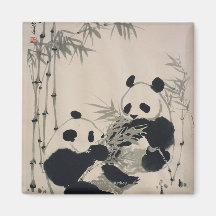 Zwei Pandas Magnete
