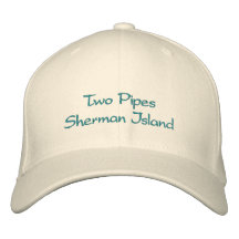 Zwei Rohre, Sherman-Inselhut Besticktes Baseballcap