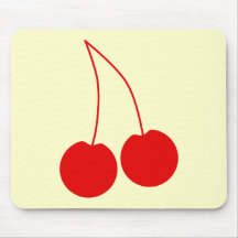 Zwei rote Kirschen Mousepad