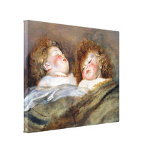 Zwei schlafende Kinder - Peter Paul Rubens Leinwand Druck